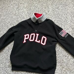 Polo Black Fleece Pullover